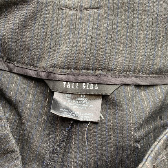 TALL GIRL Stripe Straight/Flare Leg Pant NWT Gray - Picture 6 of 6